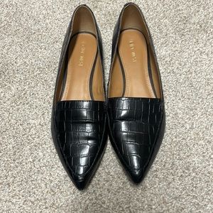 Nine West crocodile print mules